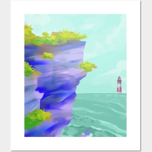 Cliff by the sea Posters and Art